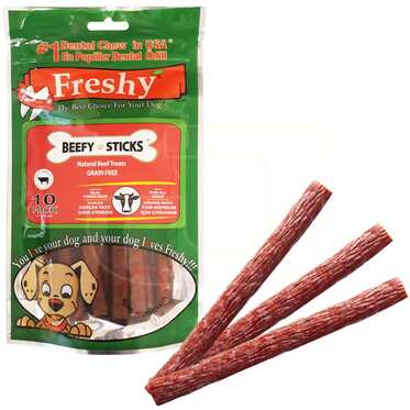Freshy - Freshy Beefy Sticks Sığır Etli Tahılsız Köpek Ödülü 100 gr 10 Adet