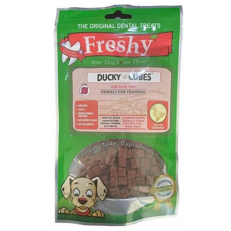 Freshy - Freshy Ducky Cubes Ördekli Küpler Köpek Ödülü 80G