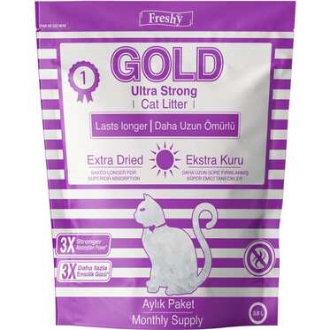 Freshy - Freshy Gold Silika Kristal Kedi Kumu 3.8 Lt
