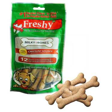 Freshy - Freshy Milky Bones Tavuk Etli Kalsiyumlu Çiğneme Kemiği 180 gr 12 Adet