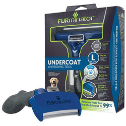 Tetra Furminator - Furminator Uzun Tüylü Köpekler İçin Tüy Toplayıcı Tarak Long Hair L