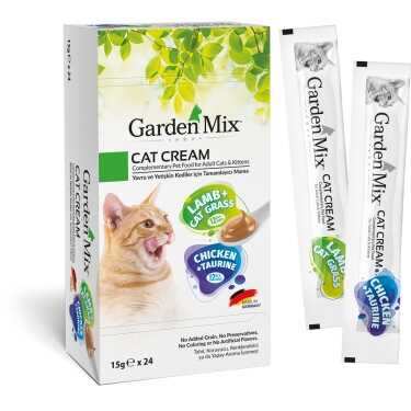 Garden Mix - Garden Mix Tavuk ve Kuzulu Kedi Kreması XXL 24x15gr