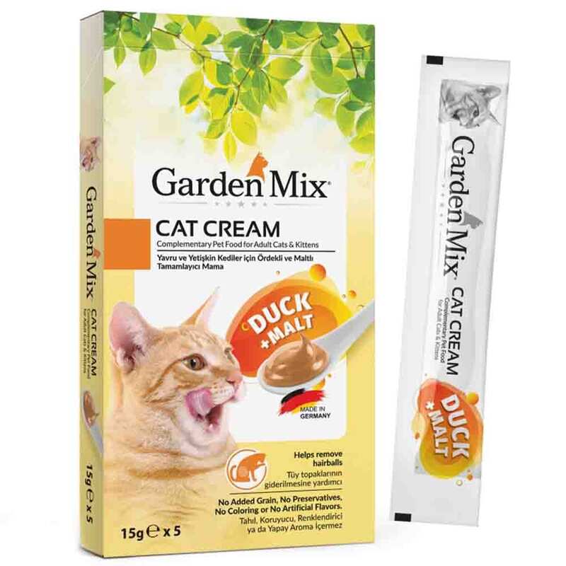 Garden Mix - Gardenmix Ördek&Malt Kedi Kreması 5*15gr