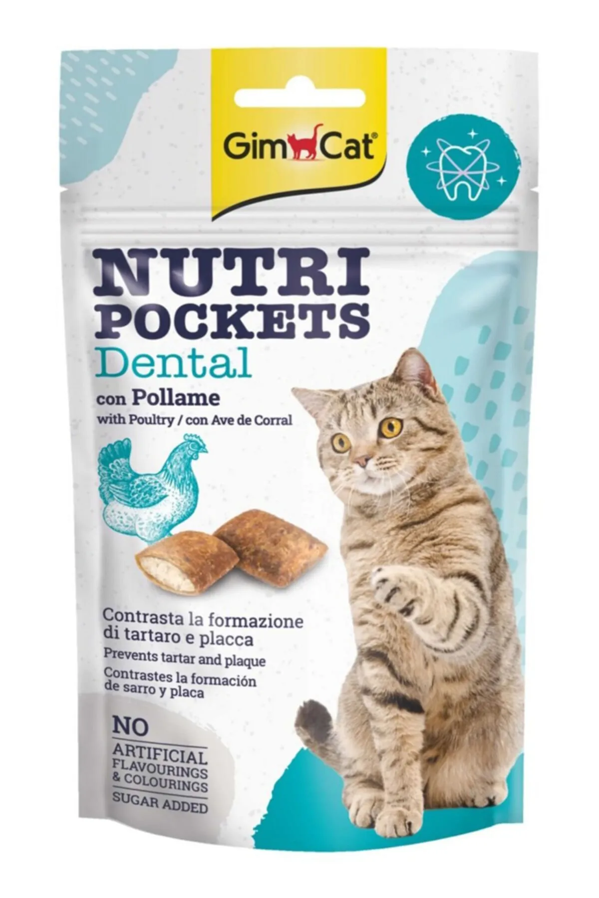GimCat - Gimcat Nutripockets Kedi Ödülü Dental 60Gr