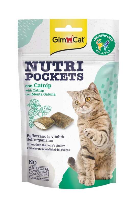 GimCat - Gimcat Nutripockets Kedi Ödülü Kedi Otu & Multivitamin 60Gr