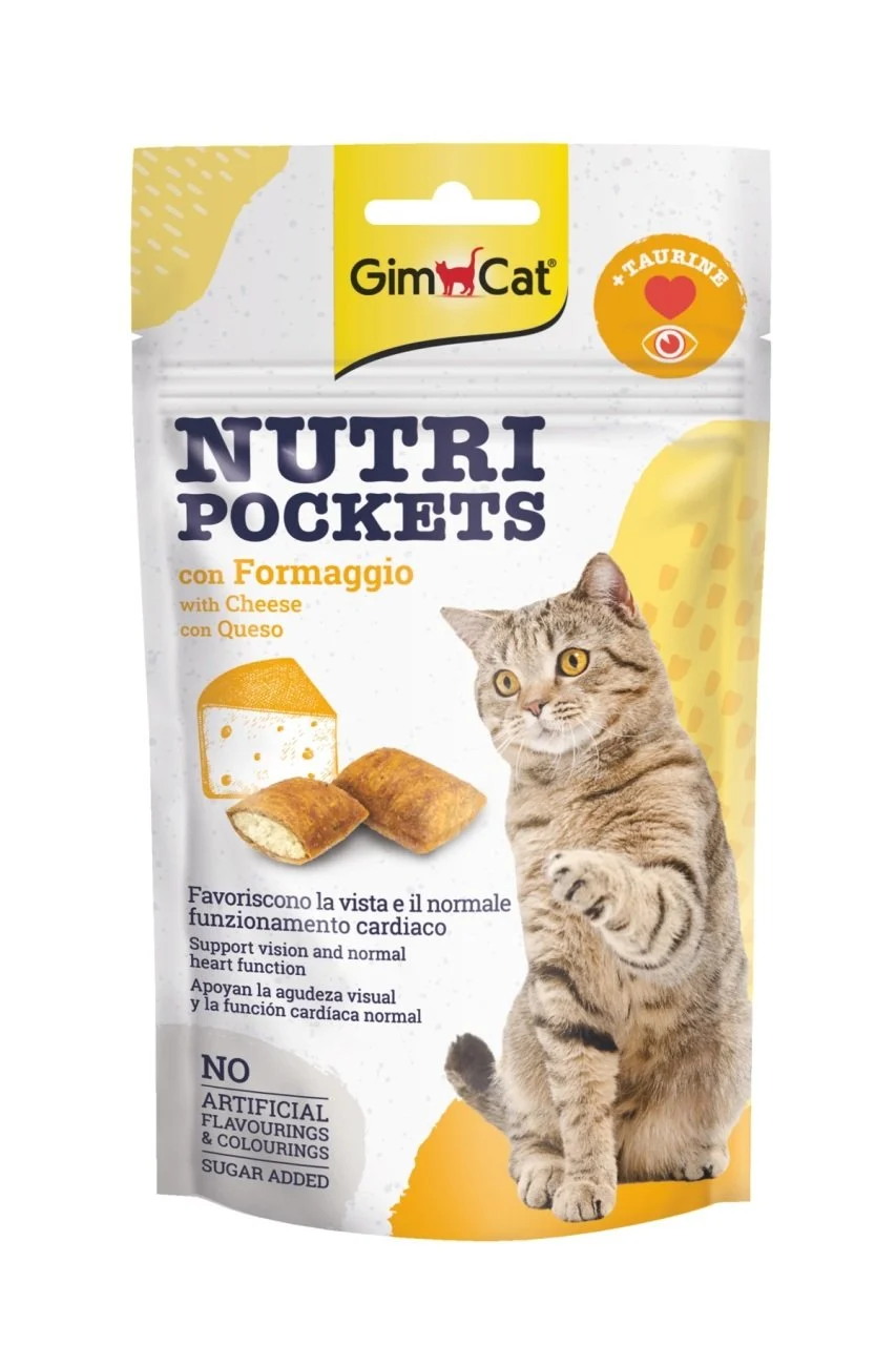 GimCat - Gimcat Nutripockets Peynirli Kedi Ödülü Taurinli 60 Gr