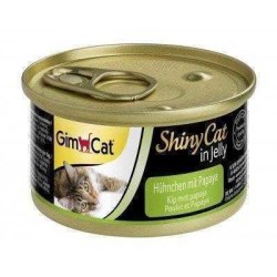 GimCat - Gimcat Shinycat Jöleli Tavuklu Papayalı Kedi Konservesi 70 Gr.