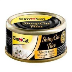 GimCat - Gimcat Shinycat Kıyılmış Tavuk Fletolu Mangolu Kedi Konservesi 70 Gr.