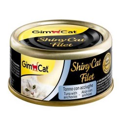 Gimcat Shinycat Kıyılmış Tuna Balığı Ançuez Kedi Konservesi 70 Gr. - Thumbnail