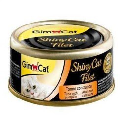 Gimcat Shinycat Kıyılmış Tuna Balığı Balkabağı Kedi Konservesi 70 Gr. - Thumbnail