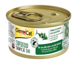 GimCat - Gimcat Shinycat Super Food Fileto Tuna Balıklı Kabaklı Kedi Konservesi 70 Gr.​