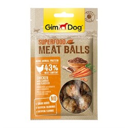GimDog - Gimdog Meat Balls Havuçlu Ve Keten Tohumlu Köpek Ödülü 70 Gr