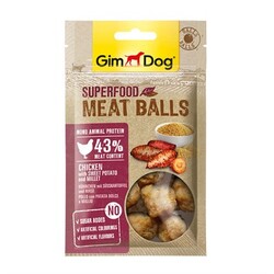 GimDog - Gimdog Meat Balls Tatlı Patatesli Ve Darılı Tavuk Köpek Ödülü 70 Gr
