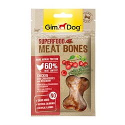 GimDog - Gimdog Meat Bones Kızılcık Ve Biberiyeli Tavuk Köpek Ödül 70 Gr