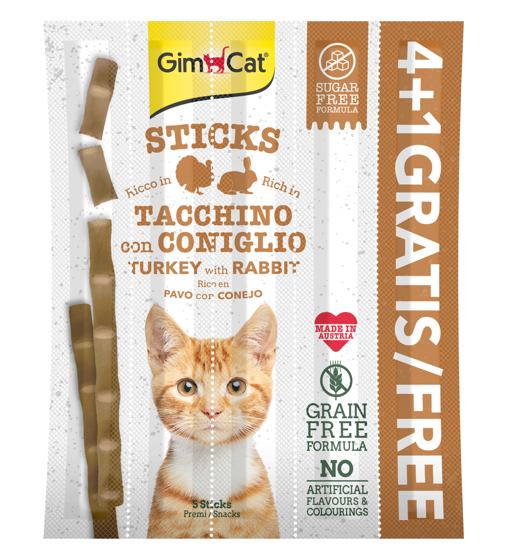 GimCat - Gimcat Sticks Hindili & Tavşanlı Kedi Ödül Çubukları