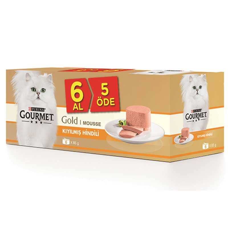 Pro Plan - Gourmet Gold Kıyılmış Hindi Etli Kedi Konservesi 6 Al 5 Öde 85 Gr. ( 6 Lı Paket )