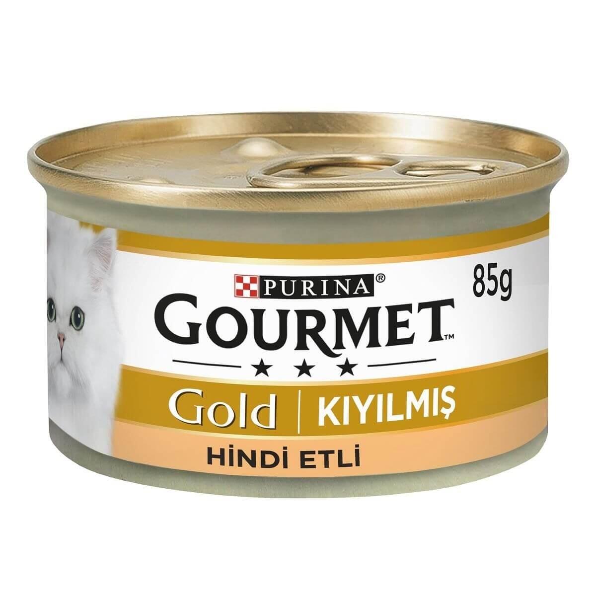 Gourmet Gold Kıyılmış Hindi Etli Yaş Kedi Konserve Maması 85 Gr. - 1