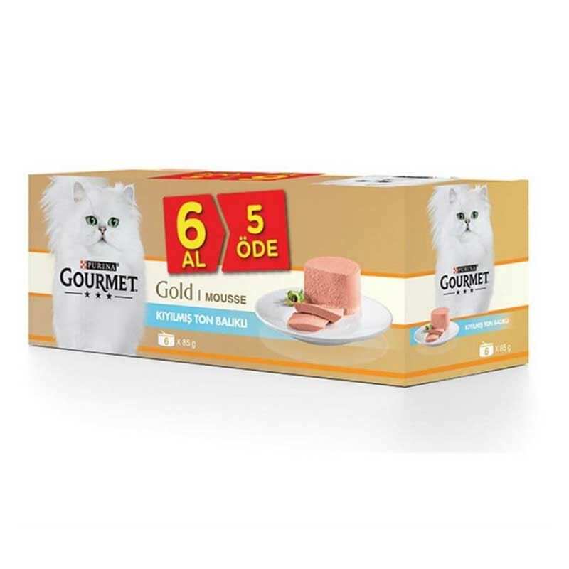 Pro Plan - Gourmet Gold Kıyılmış Ton Balıklı Kedi Konservesi 6 Al 5 Öde 85 Gr. ( 6 Lı Paket )