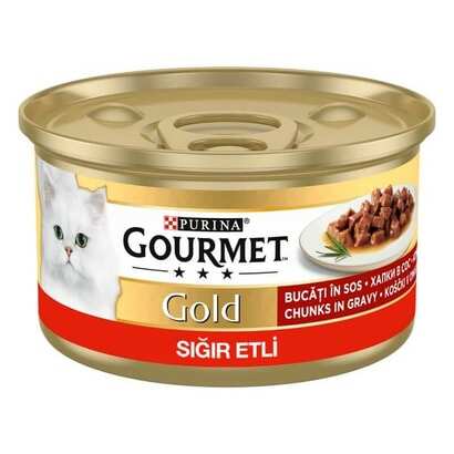 Pro Plan - Gourmet Gold Parça Sığır Etli Kedi Konservesi 85 Gr.
