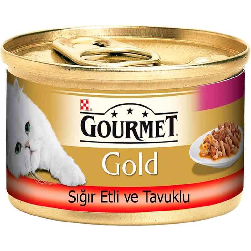 Pro Plan - Gourmet Gold Sığır Etli Tavuklu Kedi Konservesi 85 Gr.