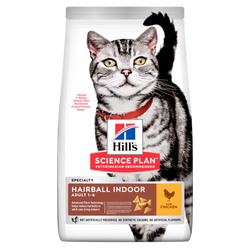 Hills - Hills Adult Hairball&Indoor Tavuklu Tüy Yumağı İçin Yetişkin Kedi Maması 1,5 Kg.