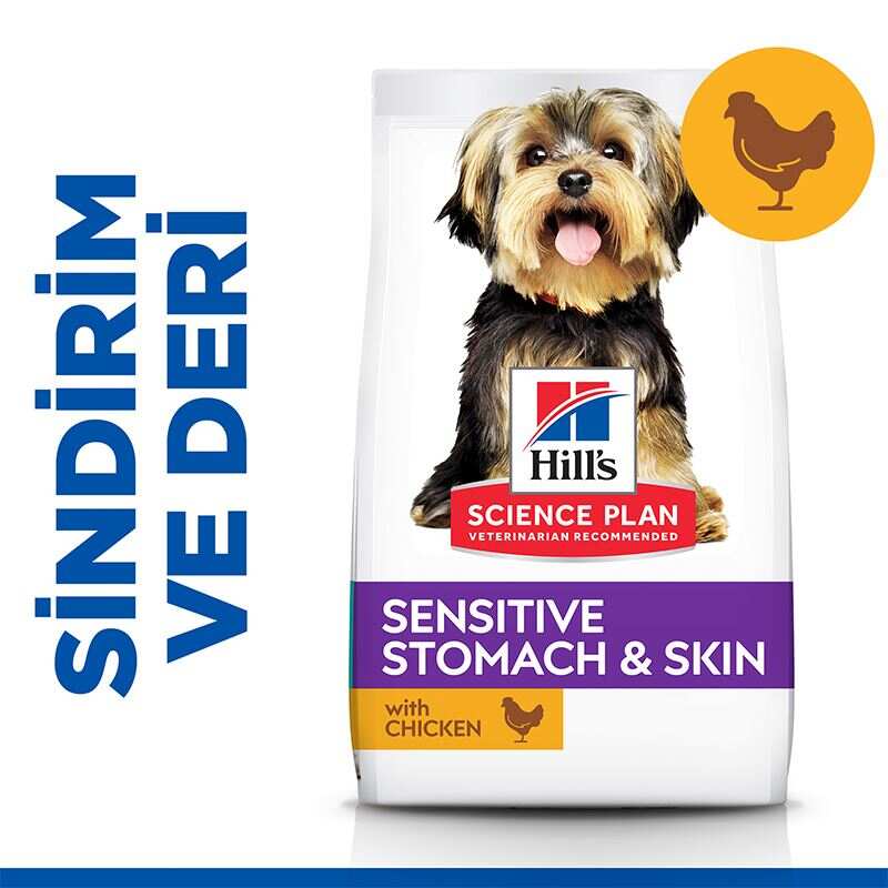 Hills - Hills Adult Small Mini Sensitive Stomach & Skin Hassas Köpek Maması 1,5 Kg.