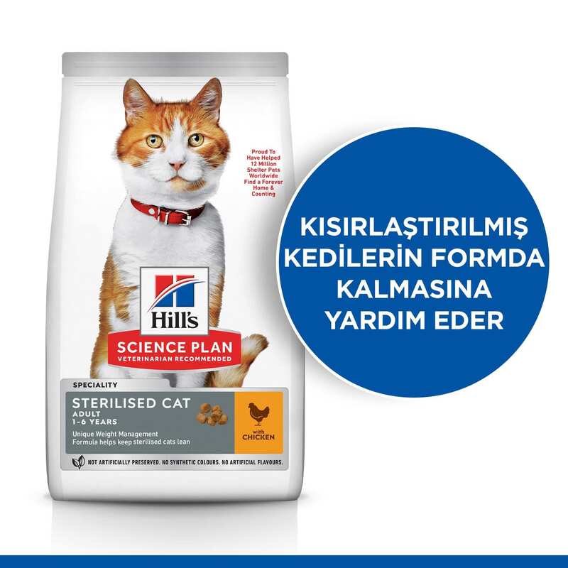 Hills Adult Sterilised Tavuklu Kısırlaştırılmış Kedi Maması 1,5 Kg. - Thumbnail