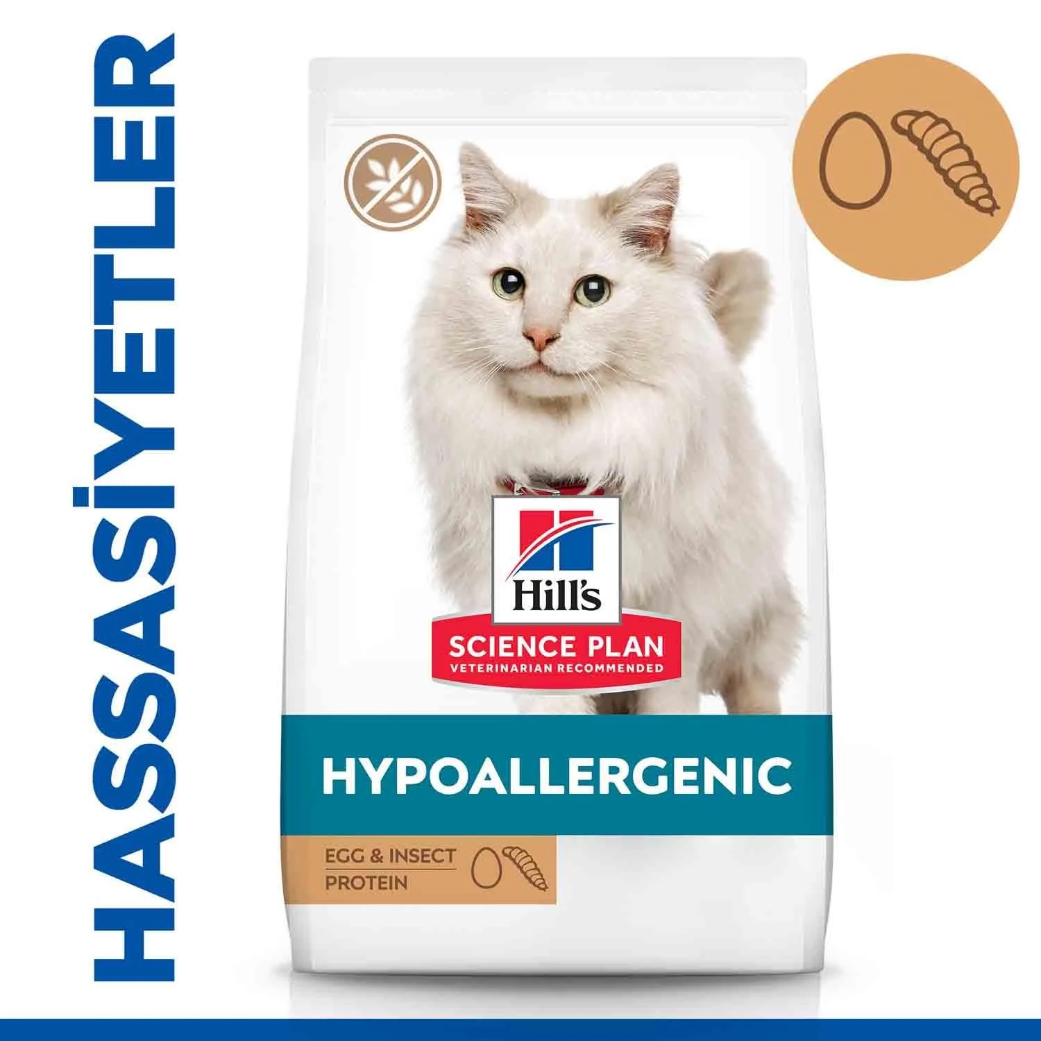 Hills - Hills Hypoallergenic Yumurta ve Böcek Proteinli Kedi Maması 1,5kg