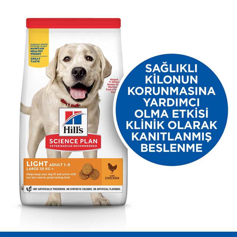 Hills Light Büyük Irk Tavuklu Diyet Köpek Maması 14 Kg. - Thumbnail