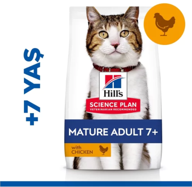 Hills - Hills Mature +7 Tavuklu Yaşlı Kedi Maması 1,5 Kg.