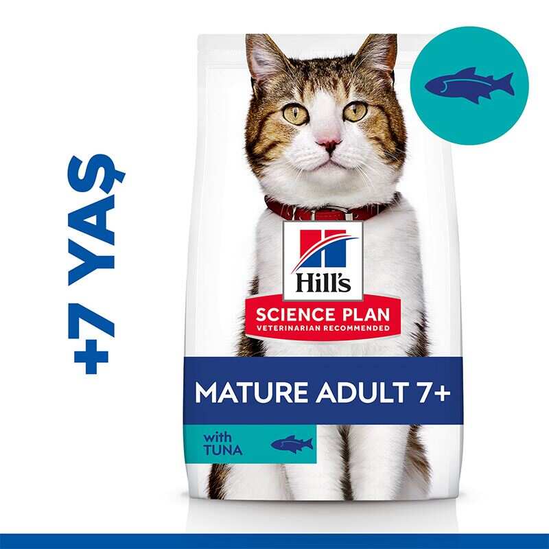 Hills Mature Adult 7 + Active Longevity With Tuna Balıklı Yaşlı Kedi Maması 1,5 Kg. - Thumbnail