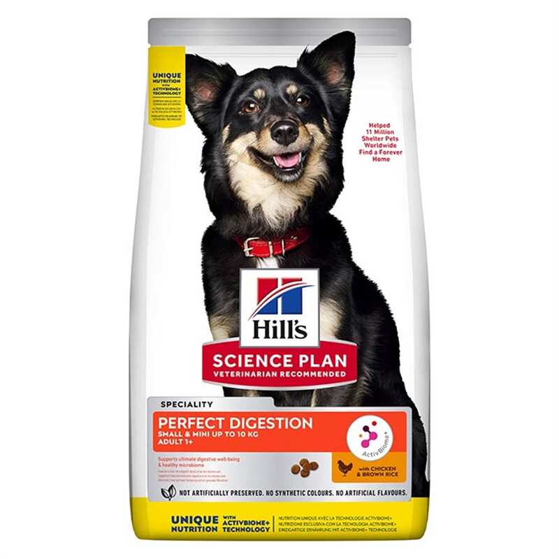 Hills - Hill's Perfect Digestion Small Mini Tavuklu ve Esmer Pirinçli Küçük Irk Yetişkin Köpek Maması 1,5kg