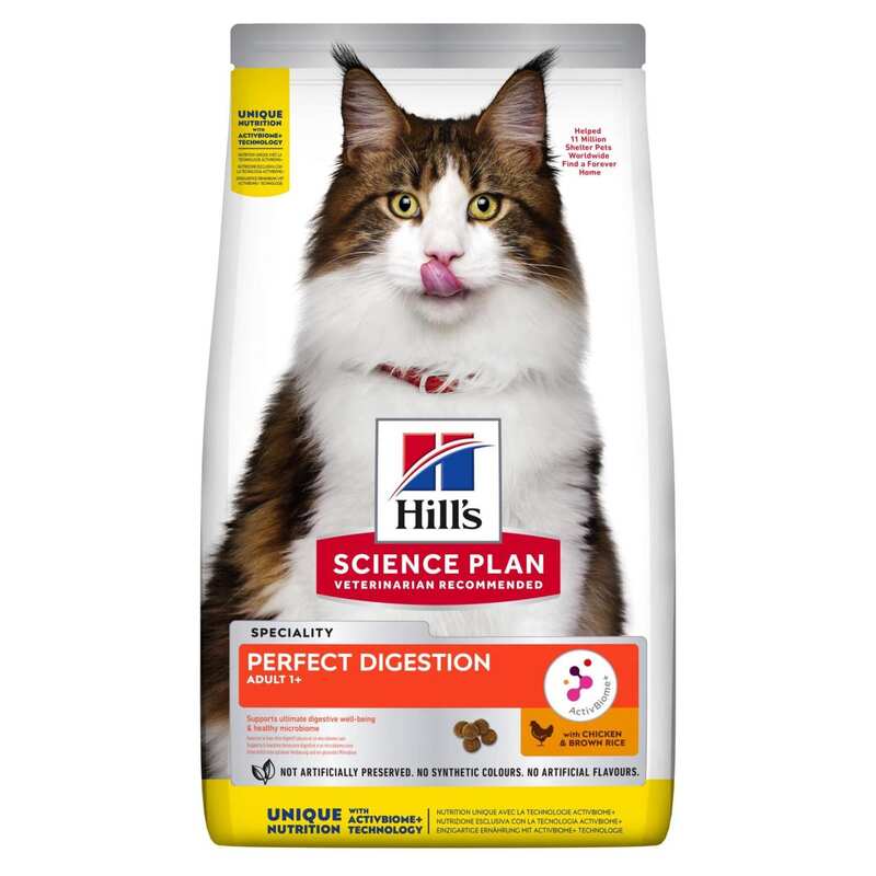 Hills - Hill's Perfect Digestion Tavuklu ve Esmer Pirinçli Yetişkin Kedi Maması 1,5kg