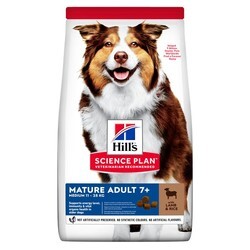 Hills Science Plan Mature +7 Tüm Irklar İçin Kuzu Etli Pirinçli Yaşlı Köpek Maması 14 Kg. - Thumbnail