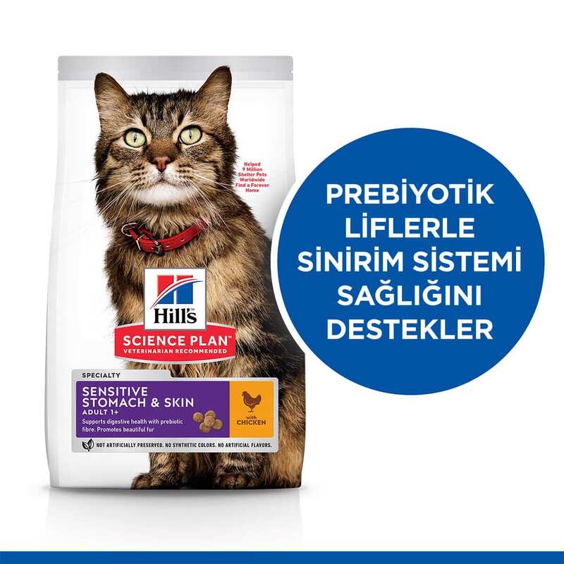 Hills Sensitive Stomach Skin Deri Hassasiyeti Kedi Maması 1,5 Kg. - Thumbnail