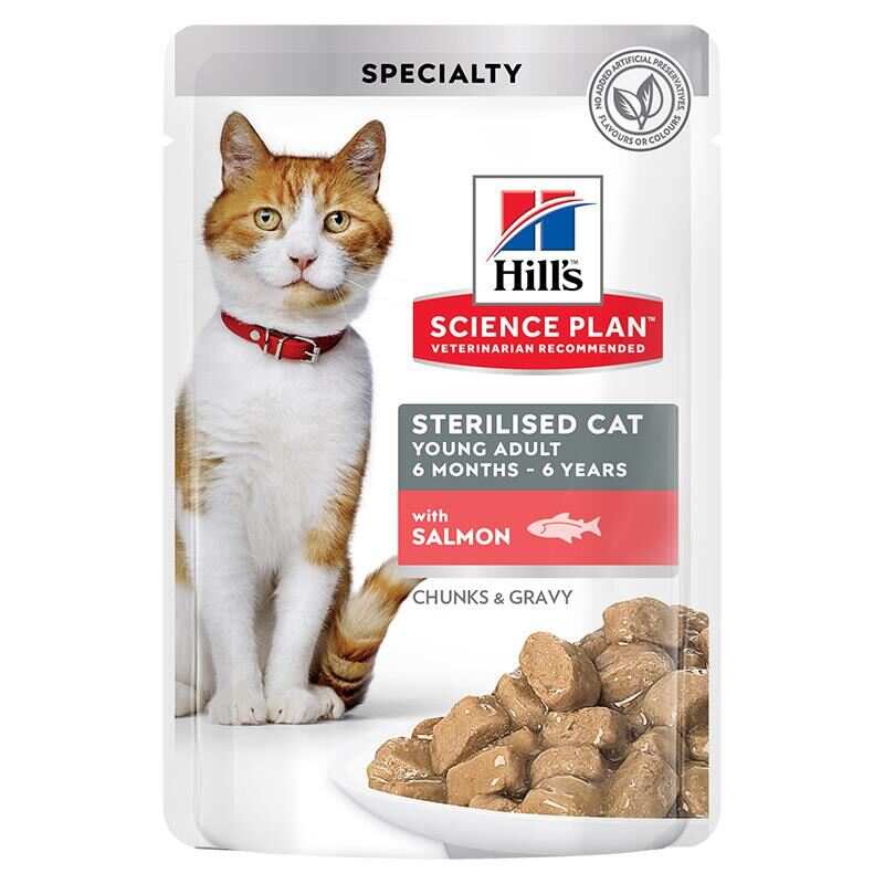 Hills - Hills Young Adult Somonlu Kısırlaştırılmış Kedi Konservesi 85 Gr.