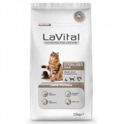 LaVital - Lavital Sterilised Kuzu Etli Kısırlaştırılmış Kedi Maması 1,5 Kg.