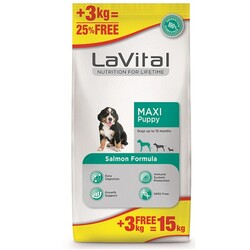 LaVital - Lavıtal Dog Maxı Puppy Salmon 12 + 3 Kg.