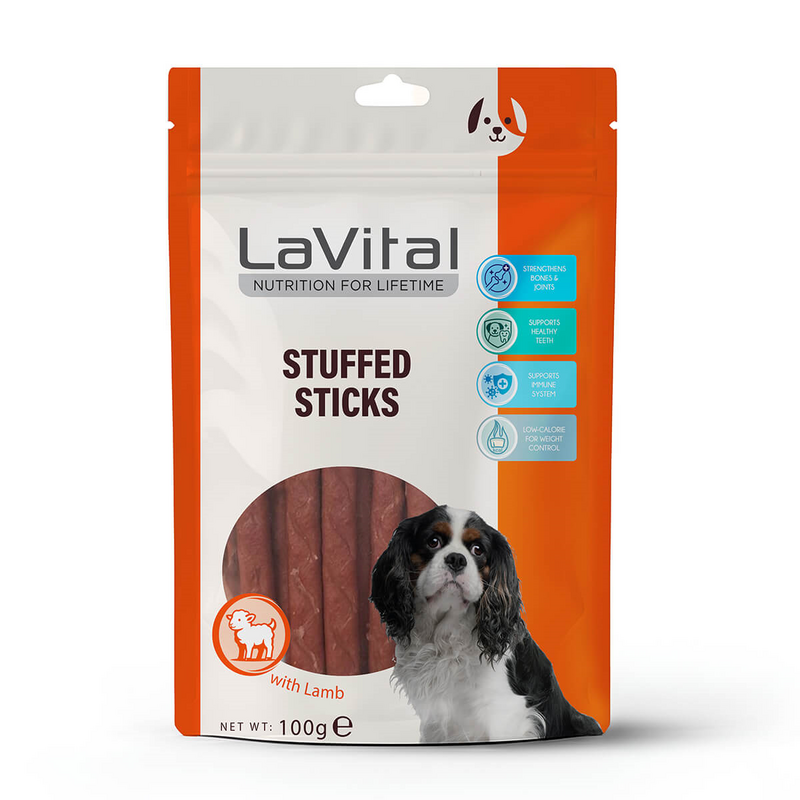 LaVital - LaVital Kuzu Etli ve Somonlu Yumuşak Çubuk Köpek Ödülü 100g