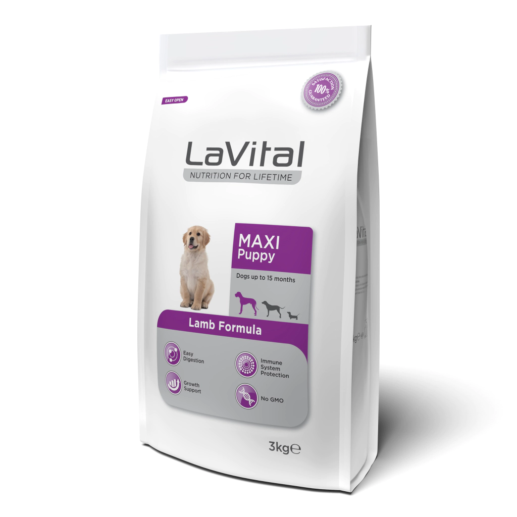 LaVital - Lavital Maxi Puppy Lamb Kuzu Etli Yavru Köpek Maması 3 Kg.