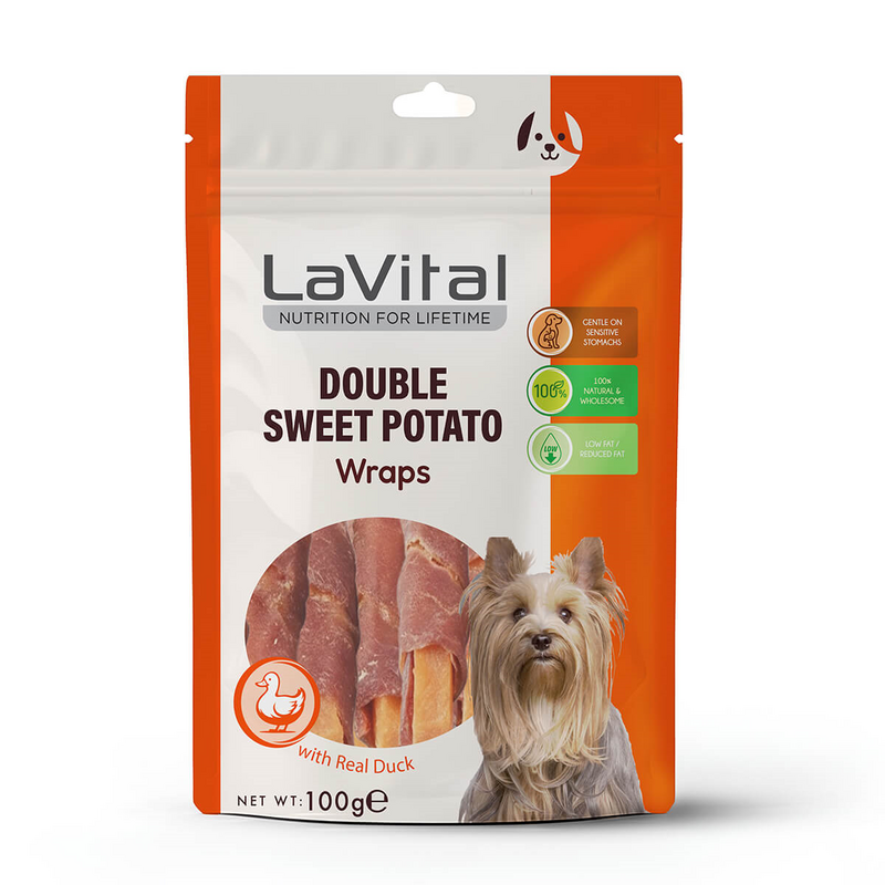 LaVital - LaVital Ördek Eti Sarılı Tatlı Patates Çubuk 100gr
