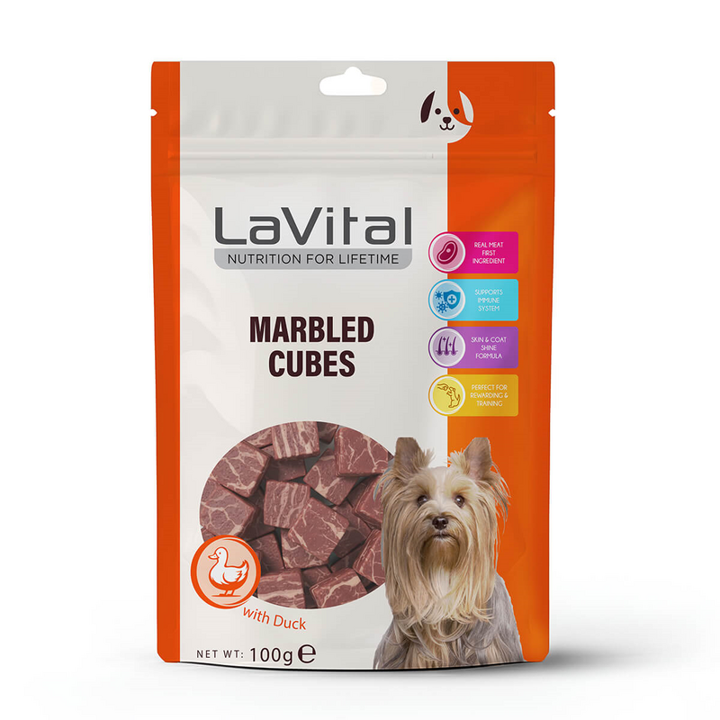 LaVital - LaVital Ördek Etli Küp Köpek Ödülü 100g