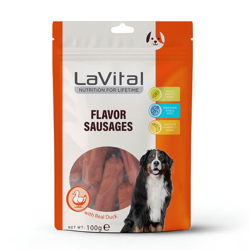 LaVital - LaVital Ördek Etli Sosis Köpek Ödülü 100g