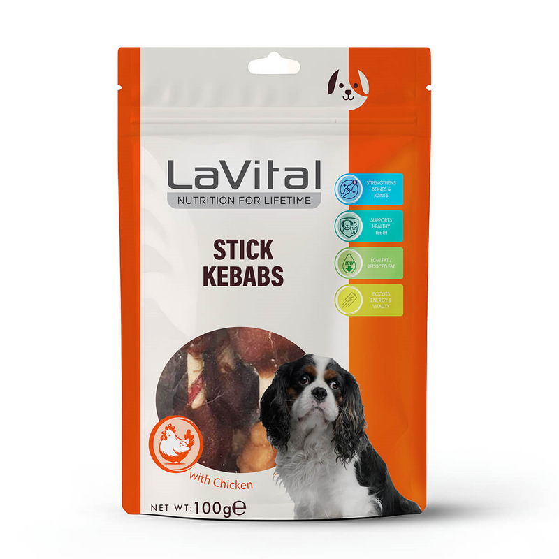 LaVital - LaVital Ördek Etli veTavuk Ciğerli Kebap Köpek Ödülü 100g