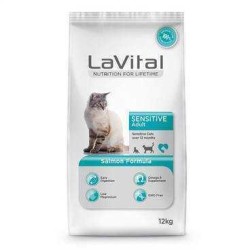 LaVital - Lavital Sensitive Adult Hassas Kediler İçin Mama Somonlu 12 Kg.