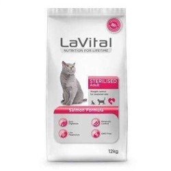 LaVital - Lavital Sterilised Adult Kısırlaştırılımış Kedi Maması Somonlu 12 Kg.