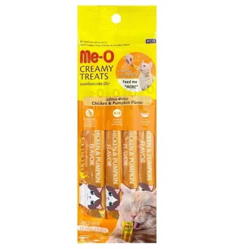 Me-O - ME-O Creamy Tavuklu Balkabaklı Kedi Ödülü 4x15 gr
