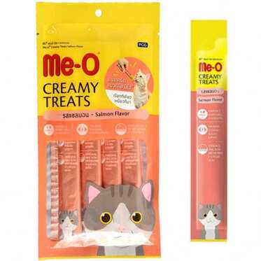Me-O - Me-O Creamy Treats Somonlu Krem Kedi Ödülü 60 Gr. ( 4 X 15 Gr.)