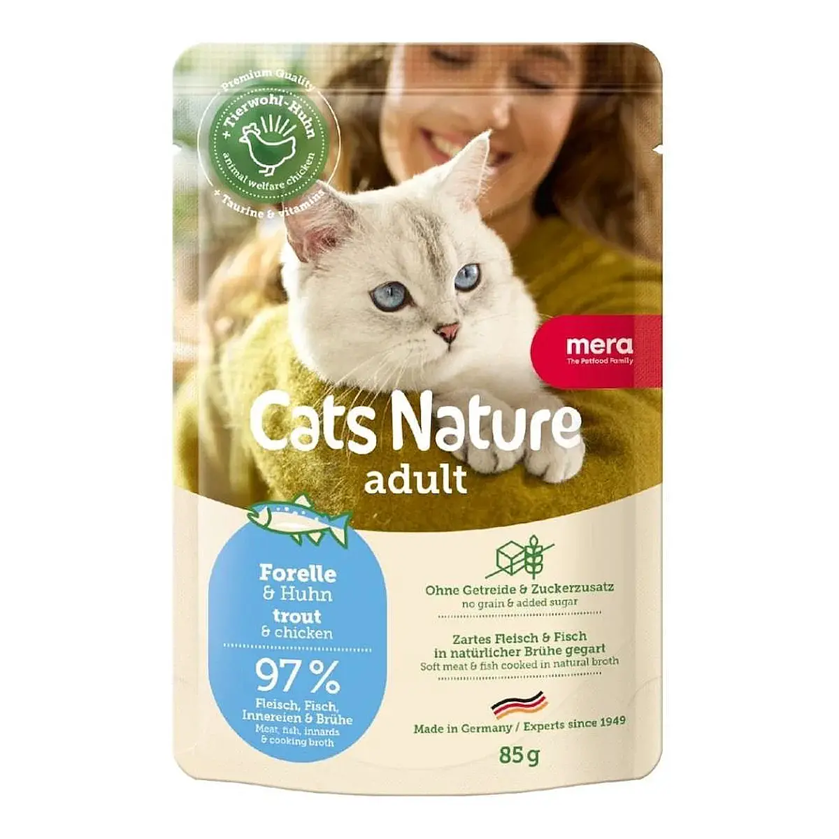 Mera Alabalıklı Yetişkin Kedi Yaş Maması 85 Gr - 1