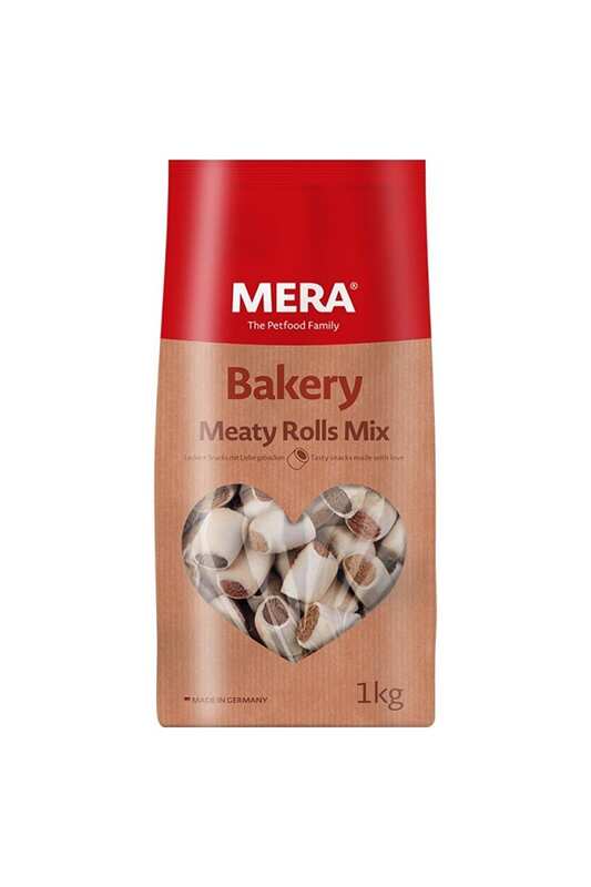 Mera - Mera Bakery Meaty Rolls Mix Et Dolgulu Rulo Köpek Eğitim Ödül Bisküvisi 1 KG